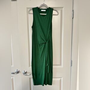 MANGO 100% Cotton Green Dress